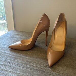 CHRISTIAN LOUBOUTIN So Kate Patent Pointed-Toe Red Sole Pump (Size 41)